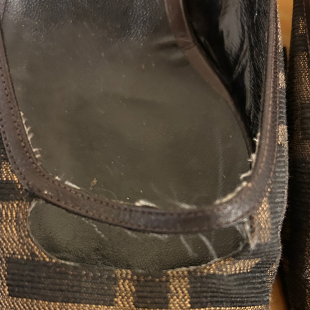 Fendi  Zucca Blk/Sand Mules - Picture 9 of 12